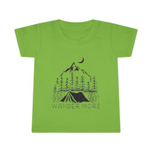 Personalized Toddler T-Shirt - &quot;Wander More&quot; Wilderness Adventure Print - £13.02 GBP