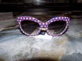 Janie And Jack Cat-Eye Navy Blue Geo Floral Tinted Sunglasses Size 0-2 Y... - $11.04