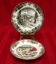 The Friendly Village Sugar Maples And The Ice House 5.5&quot; Saucer And 6&quot; P... - $18.96 CAD