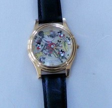 Disney Retired GOLD Bezel Mickey&#39;s Nightmare Mickey Mouse Watch! New! htf! Very  - £201.06 GBP