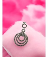 14K White Gold Round Natural Diamond Multi Circle Pendant 0.25ctw - €508,50 EUR