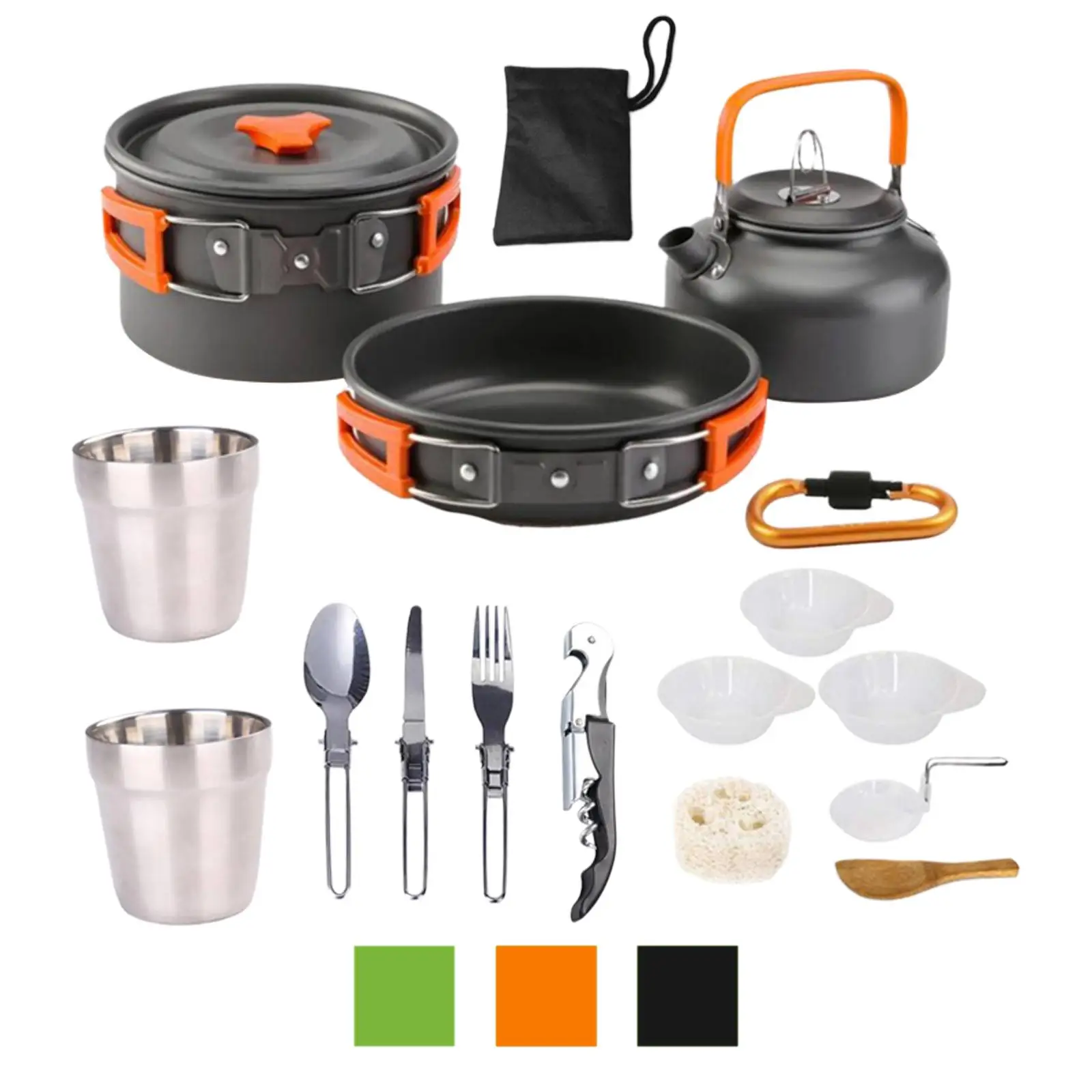Outdoor Cookware Camping Pans Pots Set Cooking Tool for Picnic Travel - £34.55 GBP+