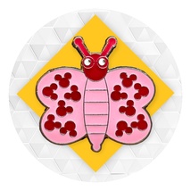 Disney Parks Icons Pin: Pink Mickey Icon Butterfly - £7.76 GBP