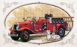 Classic Fire Engine Cross Stitch Pattern***L@@K*** - $2.95