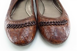 Isola Women Sz 8 M Brown Flat Leather Shoes - £15.75 GBP