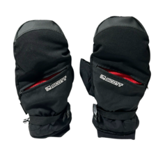SCOTT Ski Snowboard Mittens Men&#39;s Black Leather XL 9.5 Cold Weather Insu... - $1,060.82 MXN
