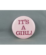 Vintage Novelty Pin - It&#39;s  A Girl - Celluloid Pin  - $20.50 CAD