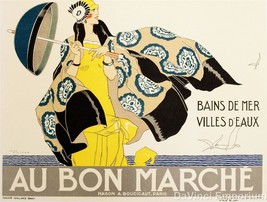 Au Bon Marche Poster Fine Art Lithograph Rene Vincent S2 Art - £236.49 GBP