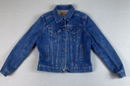 Vintage Levis Strauss Denim Jacket Womens Size M Blue Denim Trucker Blaz... - £22.79 GBP