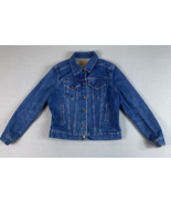 Vintage Levis Strauss Denim Jacket Womens Size M Blue Denim Trucker Blaz... - $29.57