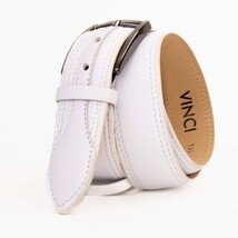 The Lexington White Leather Belt image 5