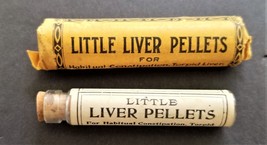c1905 Antique Medicine Bottle Scranton Pa Liver Pellets Browns Pharmacy Contents - £53.67 GBP