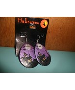 Halloween earrings New on card  haunted house. french wire - £4.57 GBP