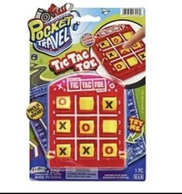 Pocket Travel Tic Tac Toe Travel Portable Pocket 2 Player Board Game Red... - £4.69 GBP