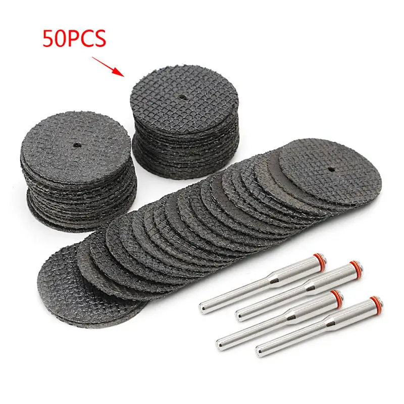 50Pcs gl Tool Asive Cutting Disc Cut Off Wheel with 4 Mandrels Rotary -Y103 - £170.78 GBP