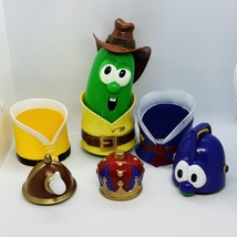 Vtg Veggie Tales Larry the Cucumber Mix-up Dress-Up Toy Costumes Lot of 9 2004 - £16.58 GBP
