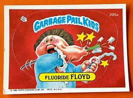 1986 Topps OS5 Garbage Pail Kids 200a Fluoride Floyd Trading Card Diecut Error - £93.38 GBP