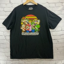 Super Mario Bros T-Shirt Mens sz XL Black Graphic Tee Shirt - $11.88