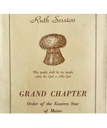 Order Of The Eastern Star 1944 WW2 Masonic Ruth Session Maine Vol XVII E47 - $112.25 CAD