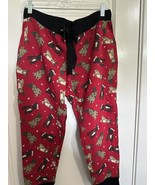 Torrid Sleep Red Gray Dog Santa Full Length Leggings Pants Size 1XL - $29.99