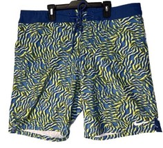 Nike Board Shorts Blue Yellow Pattern Mens Size 36 Tie Closure Surfing B... - $11.30