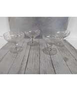 Bryce Etch #334 Sherbet Glasses Drinking Stemmed Set of 4 Clear - £23.69 GBP