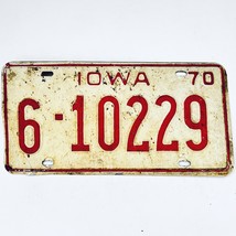 1970 United States Iowa Benton County Passenger License Plate 6-10229 - £14.05 GBP