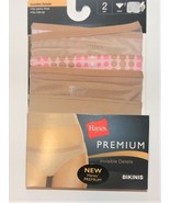 Hanes Premium Womens 2pk Bikinis Invisible Details Underwear Size 7 Larg... - £8.13 GBP
