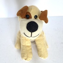 Kelly Toy Dog Plush Brown &amp; Beige Soft Stuffed Animal Gently Used 6”x6” - £6.78 GBP