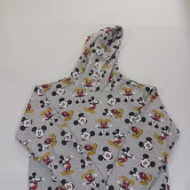Disney Mickey Mouse Youth Medium Hoodie Gray All Over Print Pullover Sweatshirt image 14