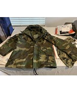 US ARMY PARKA, EXTENDED COLD WEATHER, CAMOUFLAGED WOODLAND MEDIUM REGULAR - $74.25