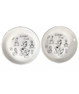2 Dinner Bowls 8.5” Sketch Disney Donald Duck Sketchbook - $39.19 CAD