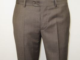Men Suit BERLUSCONI Turkey 100% Italian Wool Super 180's 3pc Vested #Ber6 Brown image 12