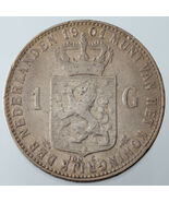 1901 Netherlands Gulden Silver Coin KM #122.1 VF Condition - €105,21 EUR