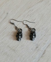 Skull Vintage Earrings Costume Jewelry Handmade Halloween Theme B64 - £9.58 GBP