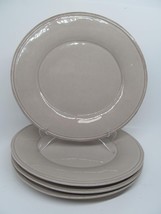 Pottery Barn Addison Oval Taupe Salad Plates 9 3/4&quot; X 9 1/4&quot; VGC HTF  Portugal - £47.31 GBP