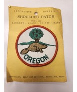 Vintage Oregon Souvenir Travel Patch, Beaver, by IAAC - £7.07 GBP