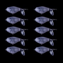 NovemberFans 10pcs/lot Rotate Tail Unpainted Popper Topwater Blank Fishing Lures - £67.02 GBP