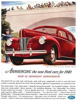 1940 Ford De Luxe Fordor Sedan - Promotional Advertising Magnet - £9.56 GBP
