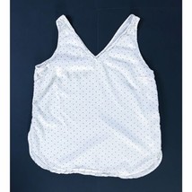 Old Navy Polka Dot Sleeveless Top S Loose Fit V-Neck V-Back Rayon Shirt - $4.95