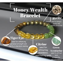 Money Wealth Bracelet | Attract Wealth | Prosperity Wealth Abundance Bracelet | - £16.51 GBP