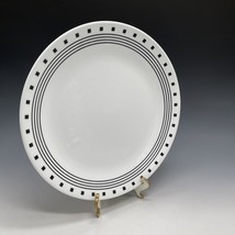 (1) Corelle City Block DINNER Plate Black Squares &amp; Lines Vitrelle USA - £21.62 GBP