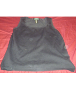 LAUREN RALPH LAUREN BLACK FORMAL CASUAL SIMPLE BASIC SQUARE NECK VEST ME... - $25.13 CAD