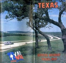 1986 TEXAS Official Highway Travel Map Mark White Governor Code 2831 - $10.89