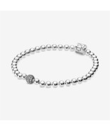 S925 Sterling Silver Beads &amp; Pavé Bracelet,Minimalist Bracelet,Gift for Her - $27.34 CAD