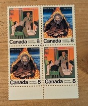CANADA Stamp #695-696 1976 8¢ ,Canadian Authors   Block of 4, MNH Sam McGee - $34.48 MXN