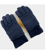 Vintage REI Gortex Gloves Women&#39;s Ladies Small Dark Blue with Leather - $44.09