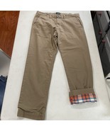 Jachs New York Flannel Lined Chino Pants Mens 34x30 Tan Khaki Business C... - €16,23 EUR