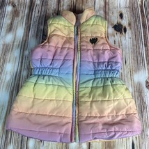 Juicy Couture Kids Girls Size 4 Rainbow Quilted Puffer Vest Jacket Coat - £14.88 GBP