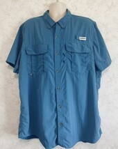 Magellan Fish Gear Angler Fit Mag Wick Vented Fishing Shirt Mens Blue Si... - $22.65